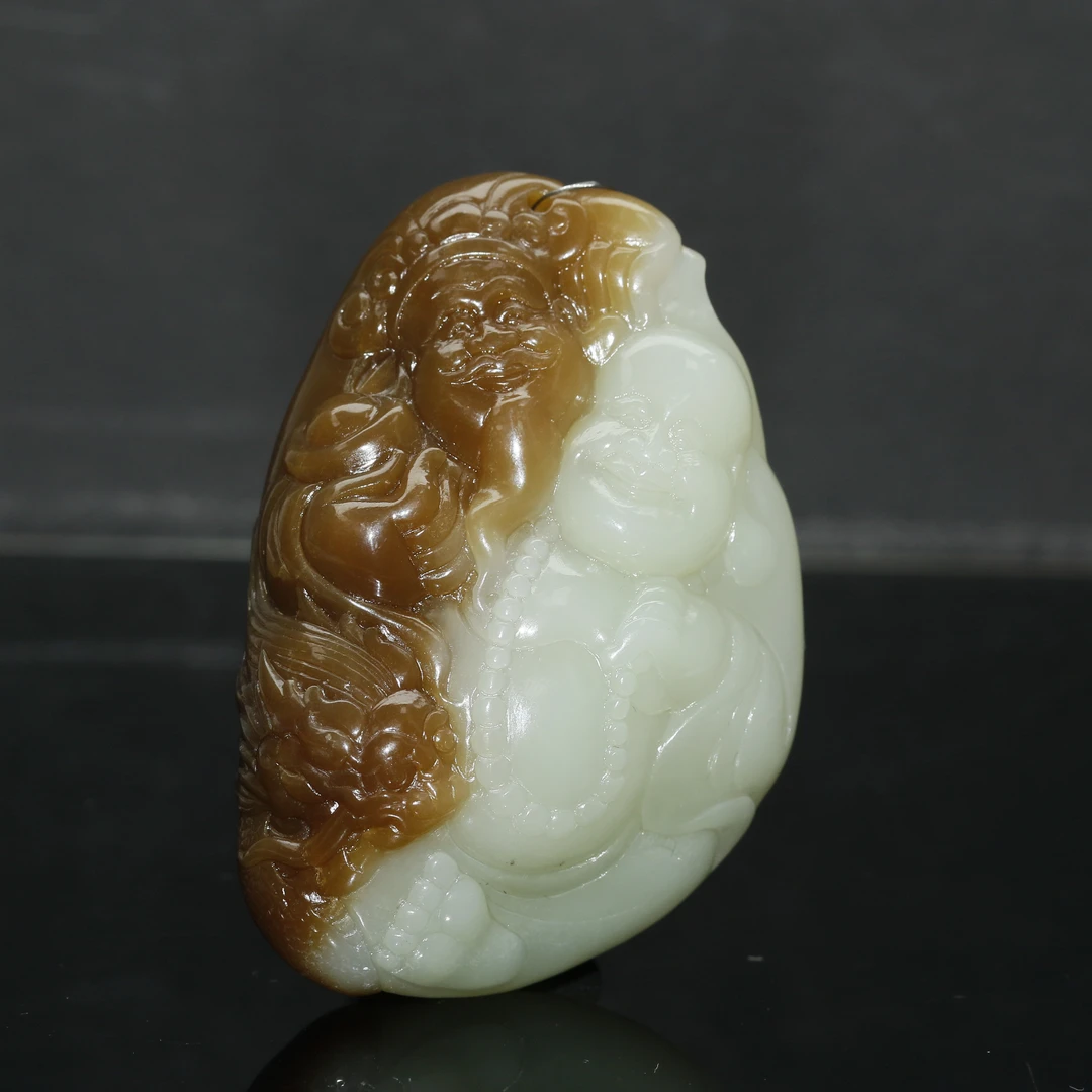 55和田玉且末糖白福禄寿/600082保利厦门拍卖