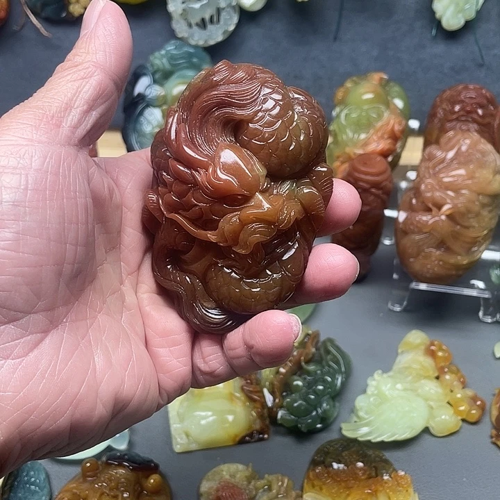 蛇纹石玉未镶嵌手把件