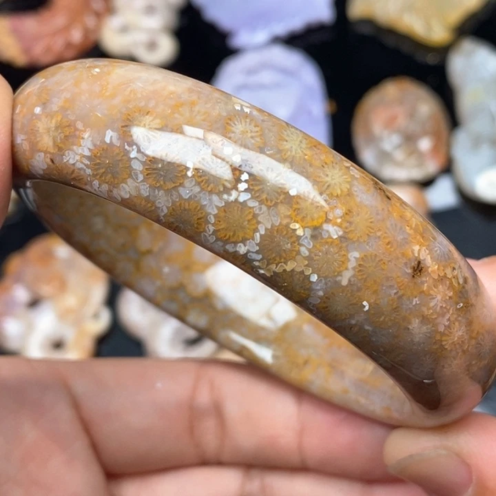 硅化珊瑚（珊瑚玉）手镯未镶嵌58