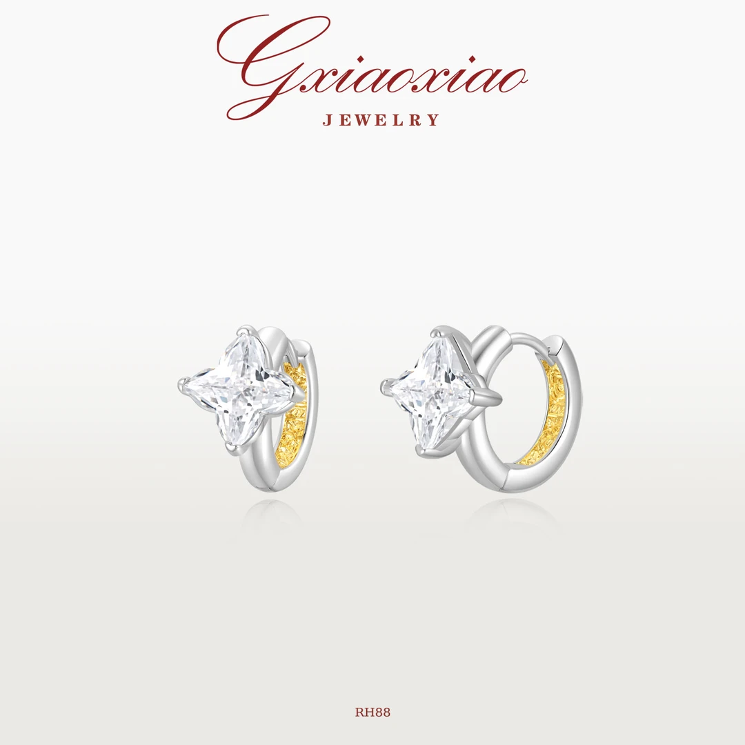 G XIAOXIAO 镀K金【晶星落梦】时尚气质高级感星星耳环 RH88