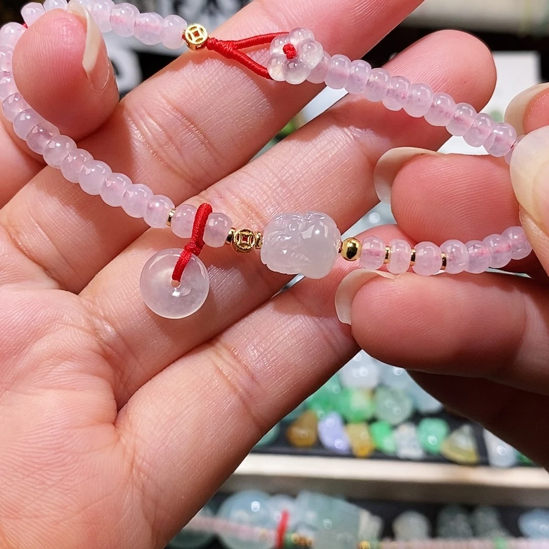 翡翠未镶嵌颈饰貔貅手链算盘珠16