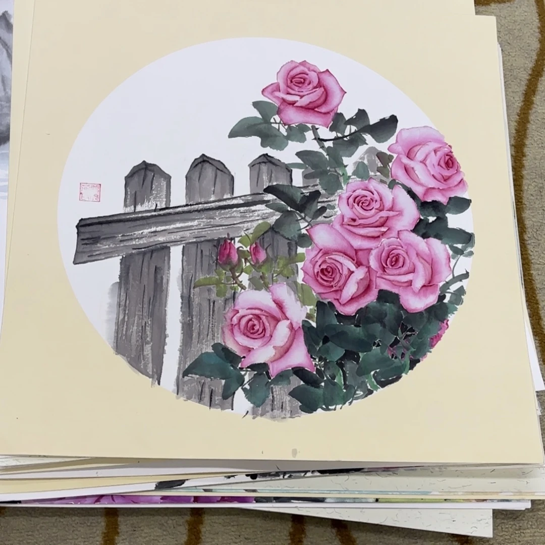 国画50-50卡纸作品艺