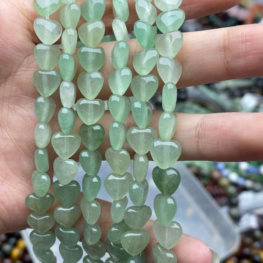 玛瑙/玉髓未镶嵌珠宝半成品一条天然东岭玉桃心4×8mm