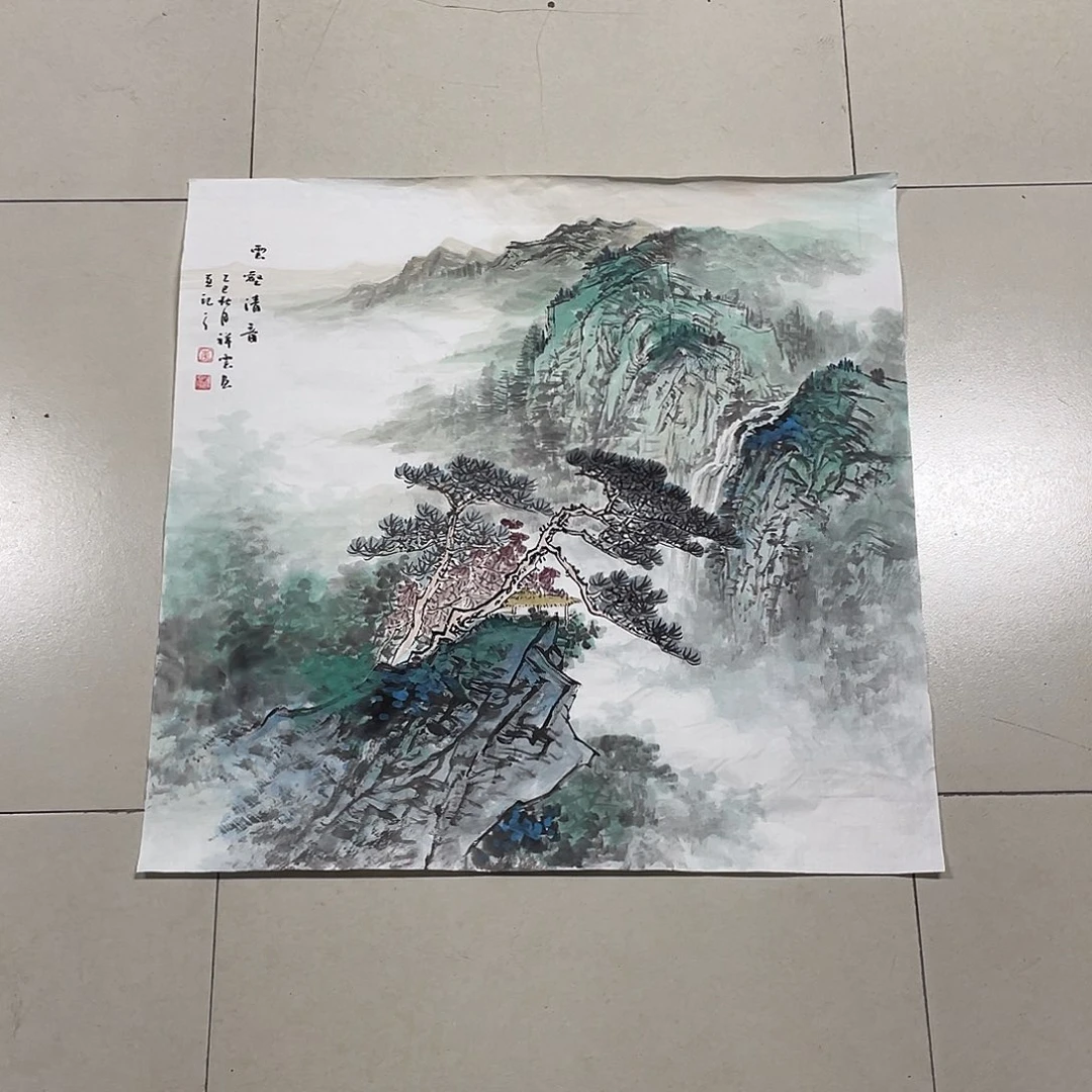 国画四尺斗方68.68画芯 捡漏