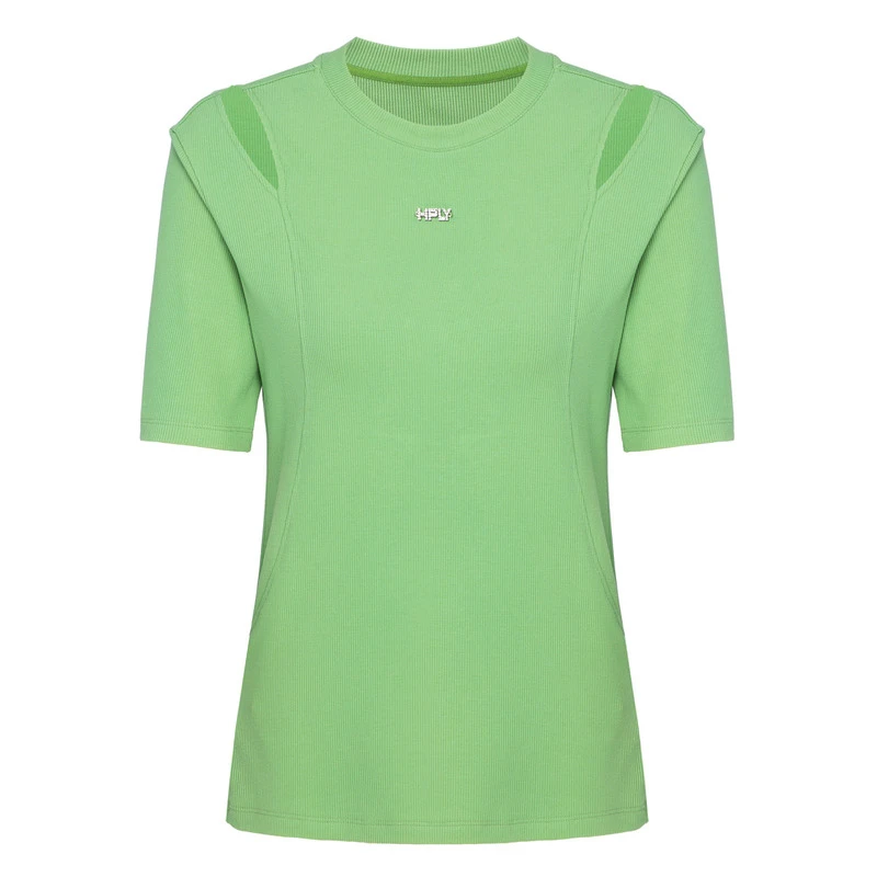 HPLY荷比俪夏季新款女镂空字母logo休闲短袖T恤HMD21620089