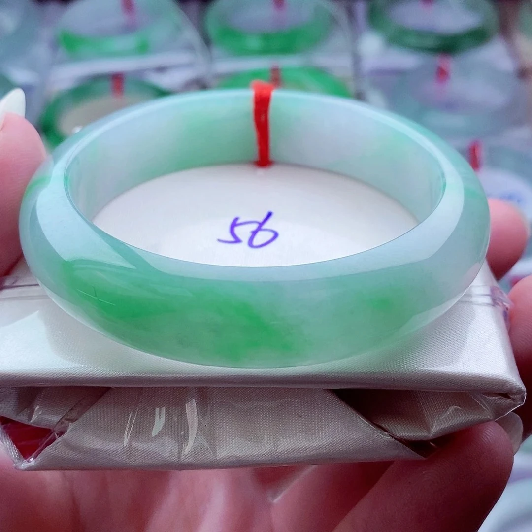 0803编56阳绿金丝阳绿轮胎高贵艳丽天然缅甸翡翠A货传承56，13.8，9