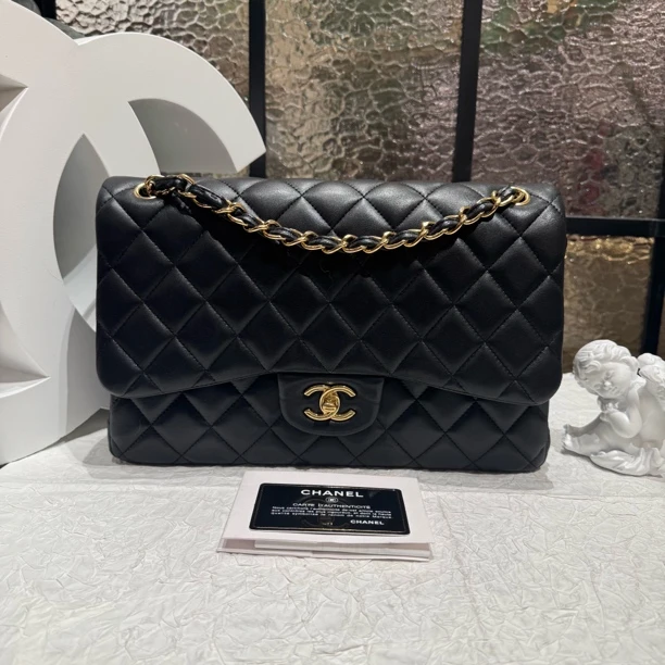 95新 Chanel/香奈儿 Chanel黑金jumbo 25010063-02