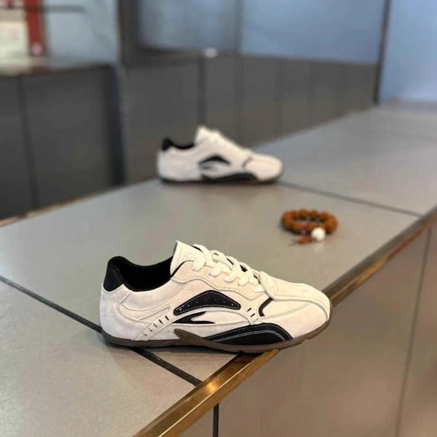 韩版阿甘鞋男鞋运动鞋春夏新款磨砂系带百搭休闲德训鞋系带鞋