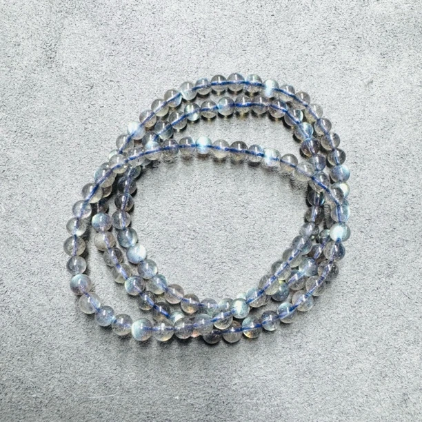 天然月光石三圈手串（5mm）/2475