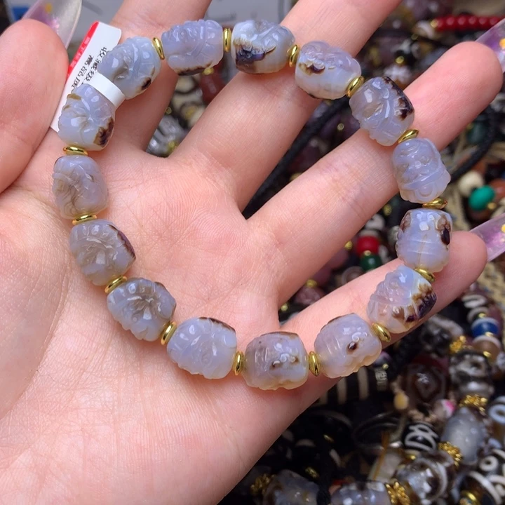 玛瑙/玉髓未镶嵌发一条