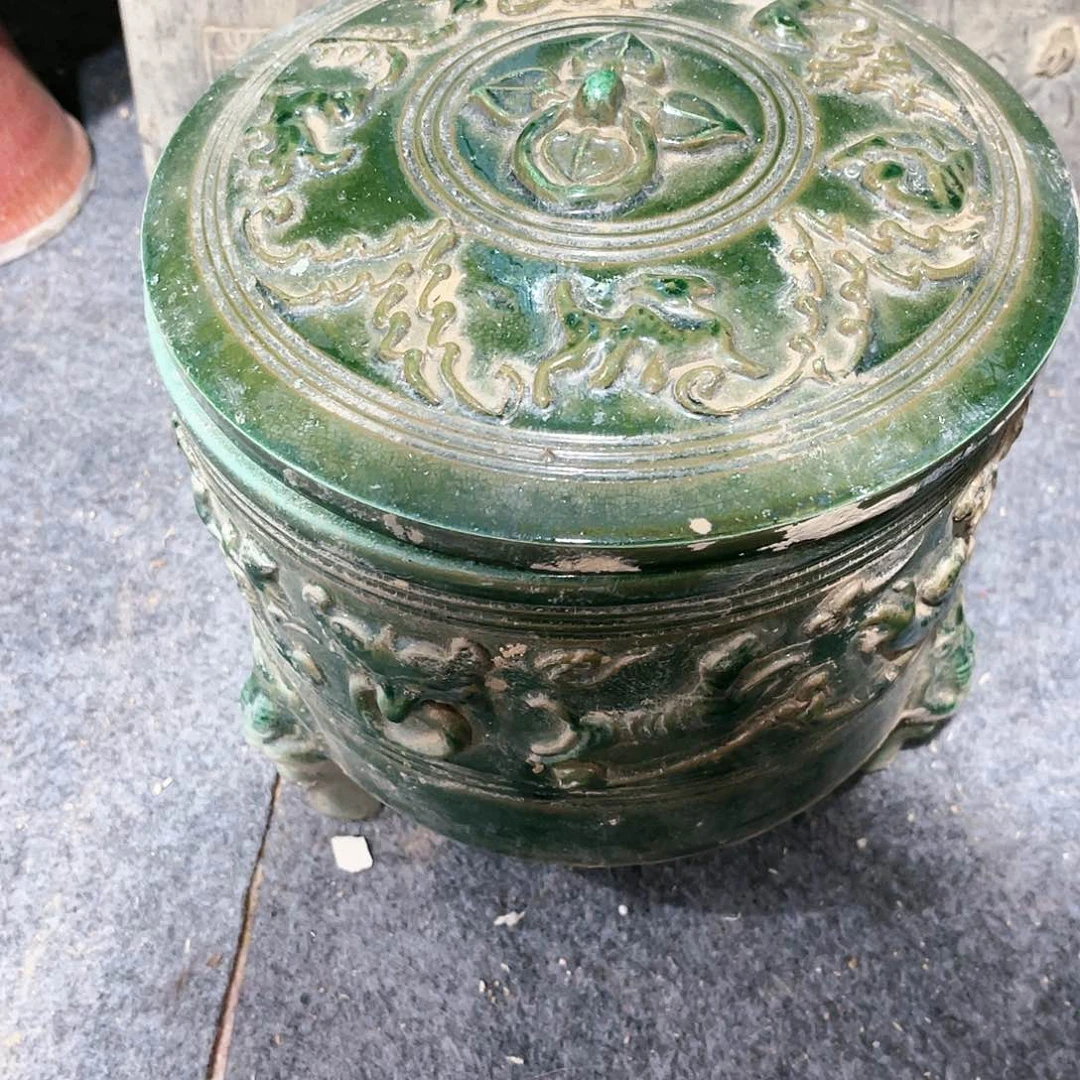 瓦当摆件摆件茶桌茶台陶瓷唐*令