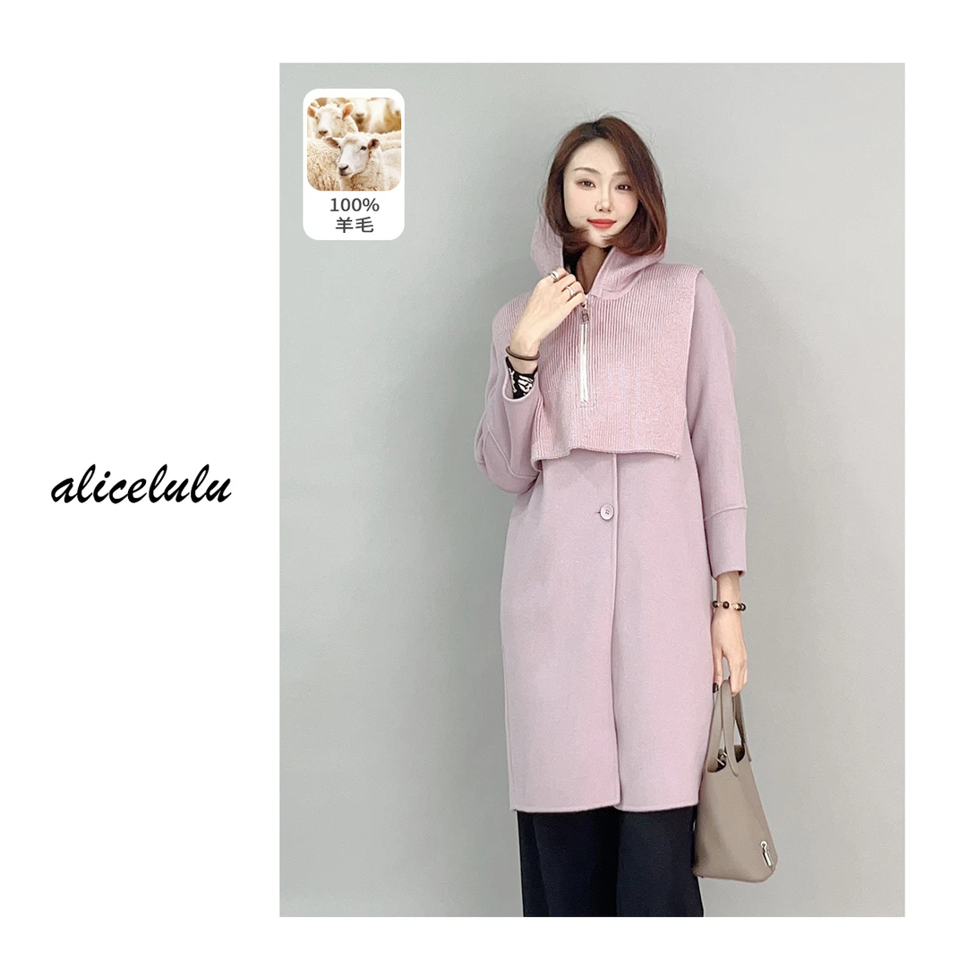4 ALICE “新锐设计”毛呢大衣 层次针织 软糯羊毛 S2141913Kr