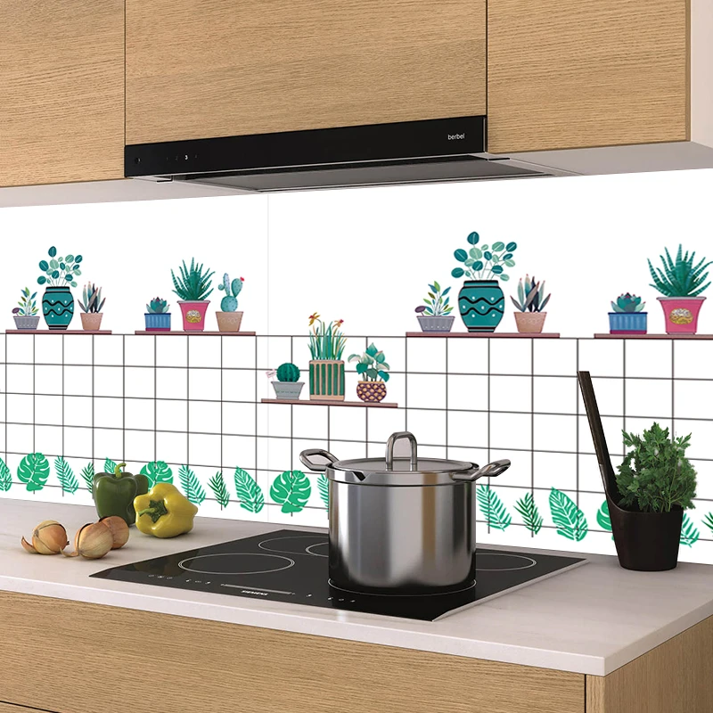 厨房防油贴纸耐高温墙贴防水防潮橱柜墙纸自粘台面铝箔纸灶台壁纸
