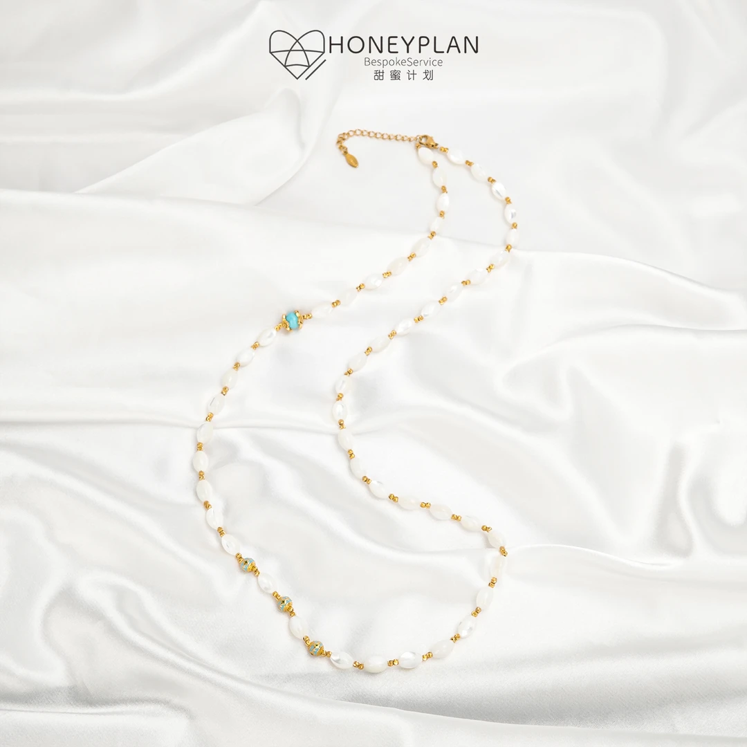 HONEY PLAN/甜蜜计划 钛钢项链 【锦贝】贝壳珠毛衣链