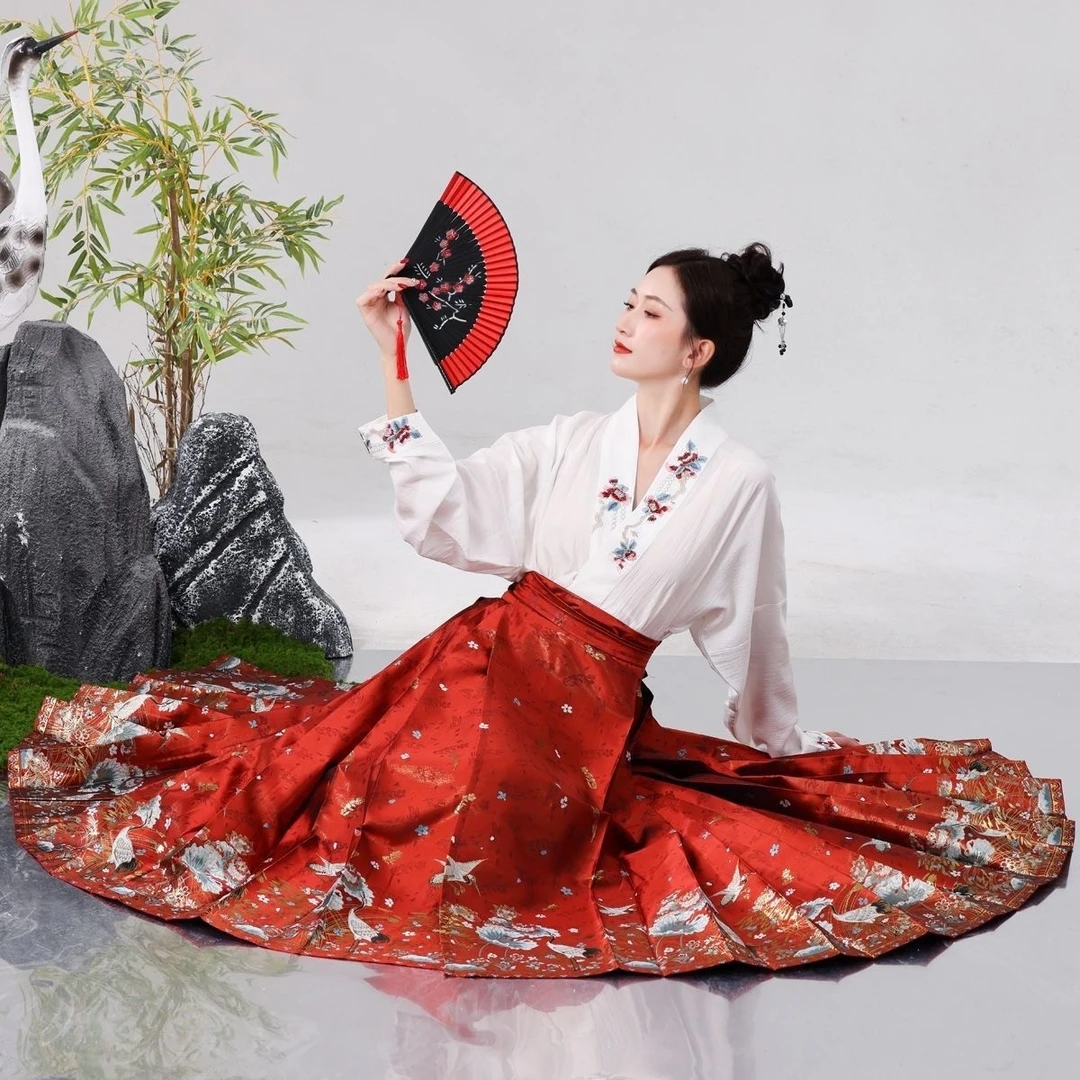 【芦池小景】新中式汉元素马面裙孤品捡漏日常马面裙女装