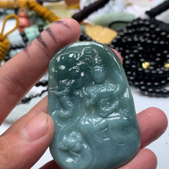 颈饰未镶嵌翡翠保真天然a货翡翠