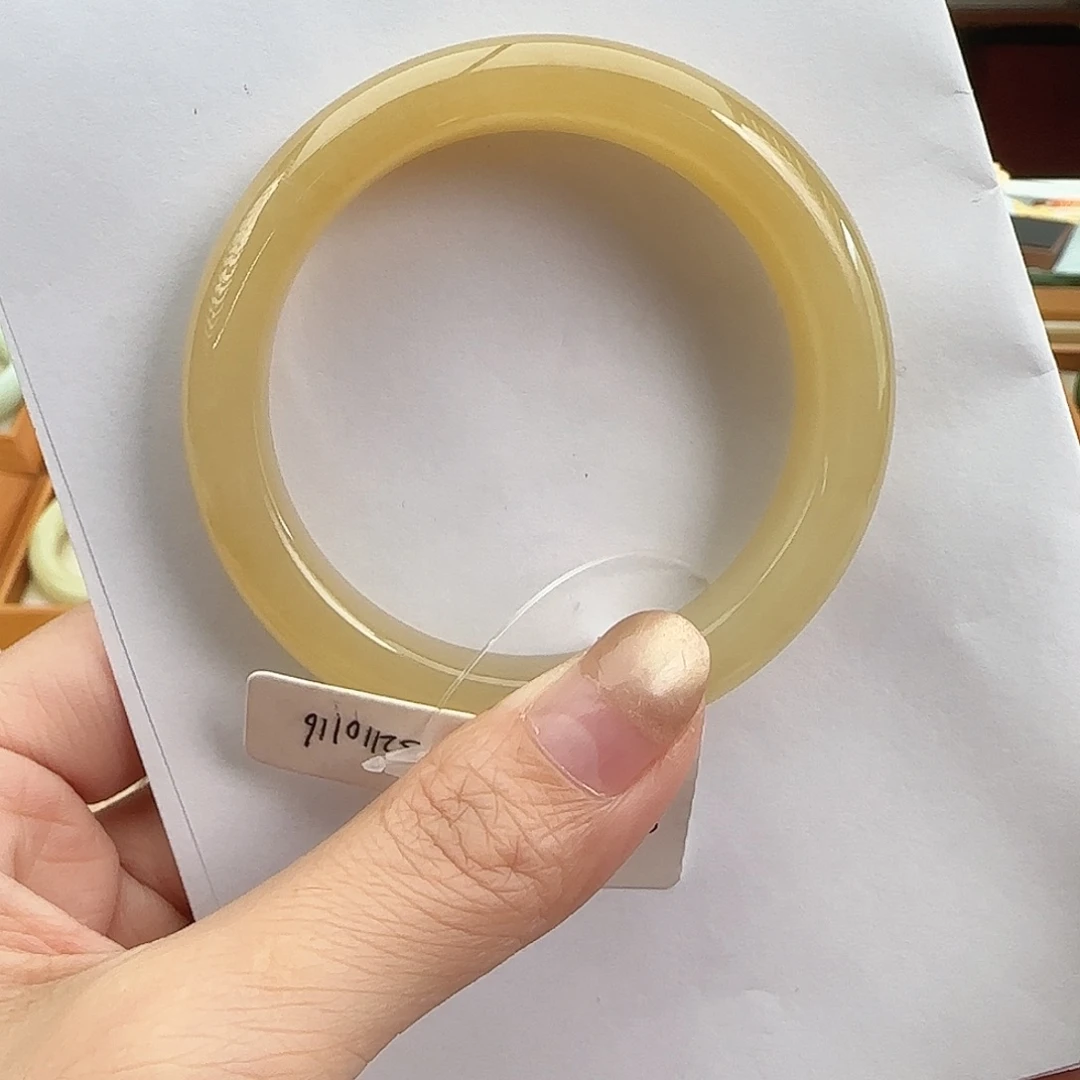 和田玉未镶嵌手镯满糖 正圈54-55精品高质