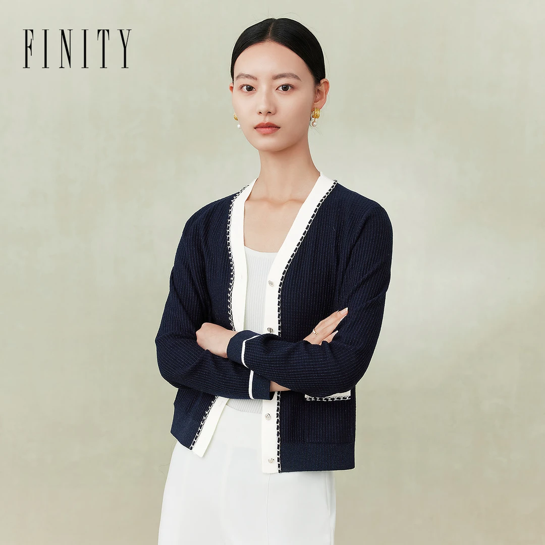 【粉丝专享】FINITY 秋季新款针织衫小香风气质时尚 F21XCD36Z1