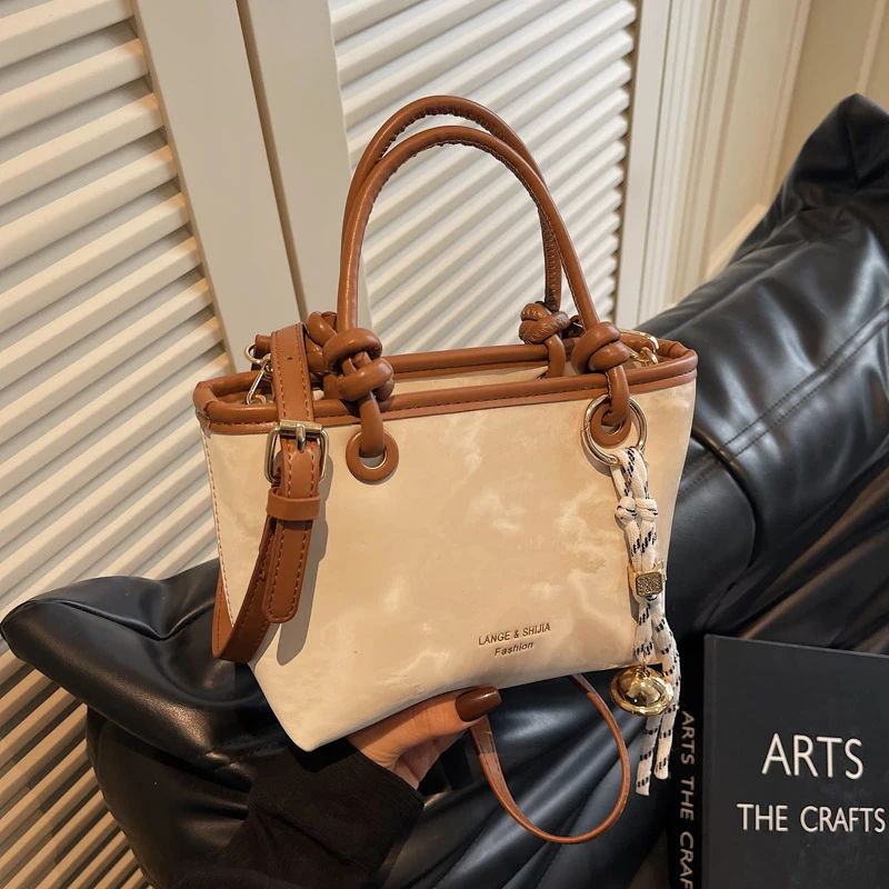 带挂件篮子包女2025新款单肩包大容量手提包时尚斜挎包1039