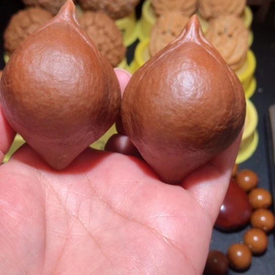 文玩核桃把件李*丰三花红油橄榄