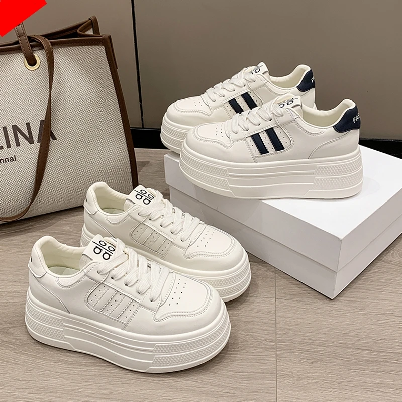 爆款厚底增高小白鞋女2025秋季新款时尚百搭学生板鞋休闲运动鞋女