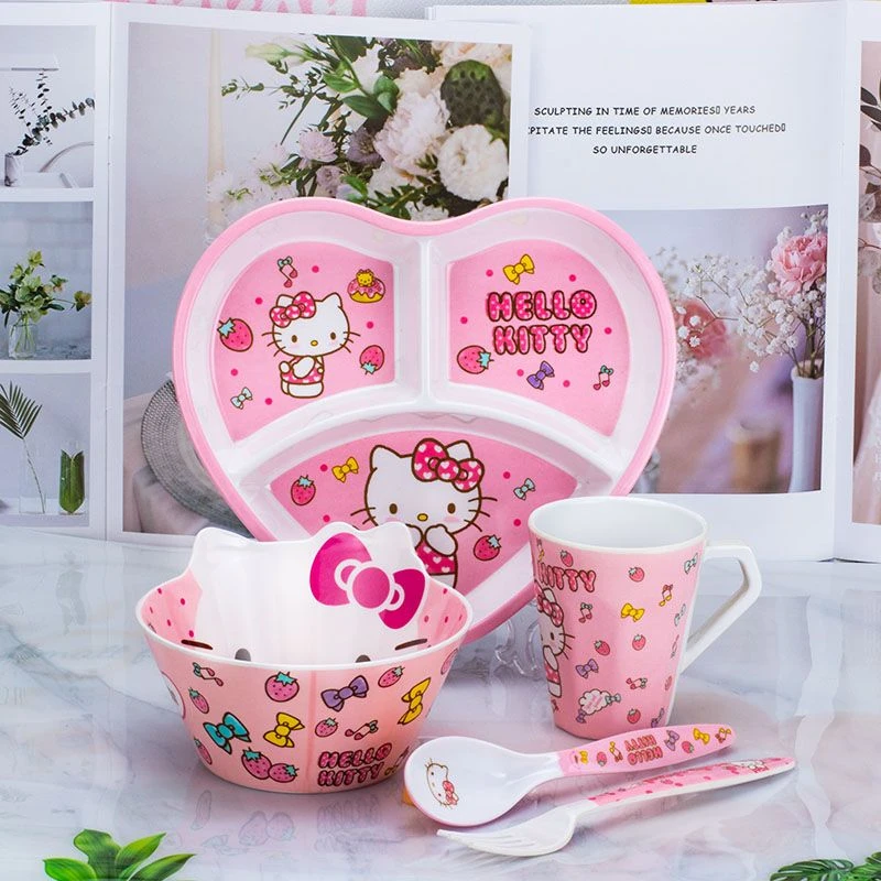 卡通可爱儿童餐具宝宝分格餐盘学生造型碗儿童餐辅食碗杯勺筷耐摔