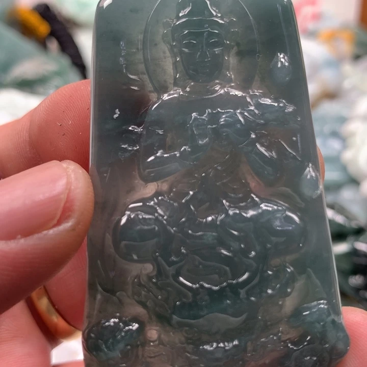 翡翠未镶嵌颈饰保真天然a货翡翠