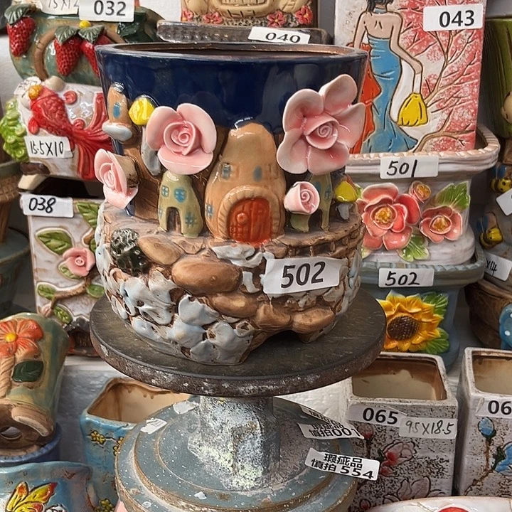 粗陶材质多肉花盆