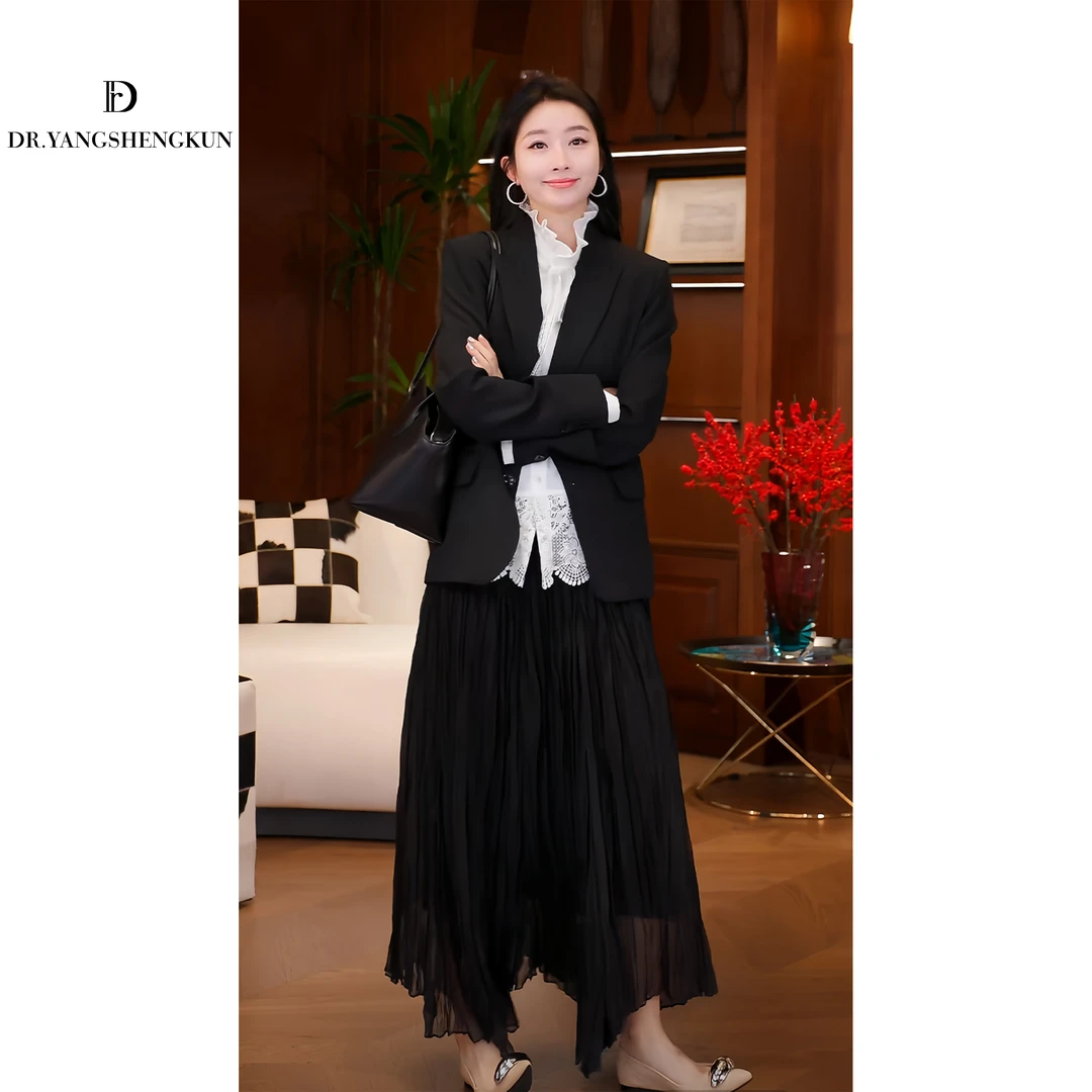 杨圣坤秋季酷飒风职业通勤西装外套女高级感百搭女装YM2502-2018