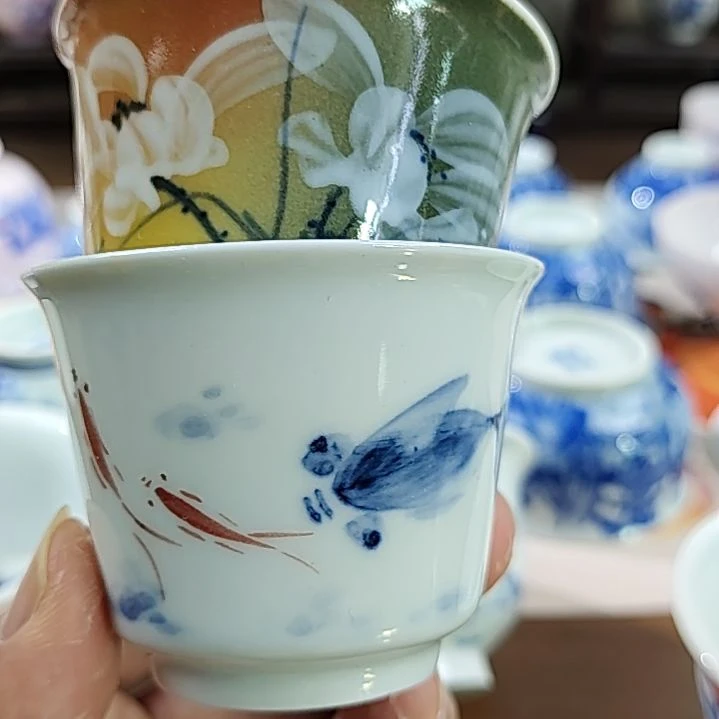 景德镇手工手绘画釉下彩1300º高温烧制容量