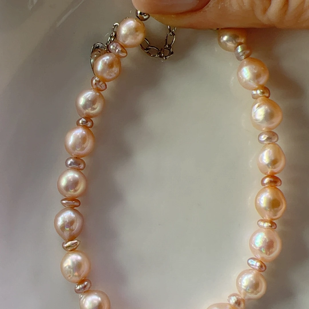 淡水珍珠手链合金162