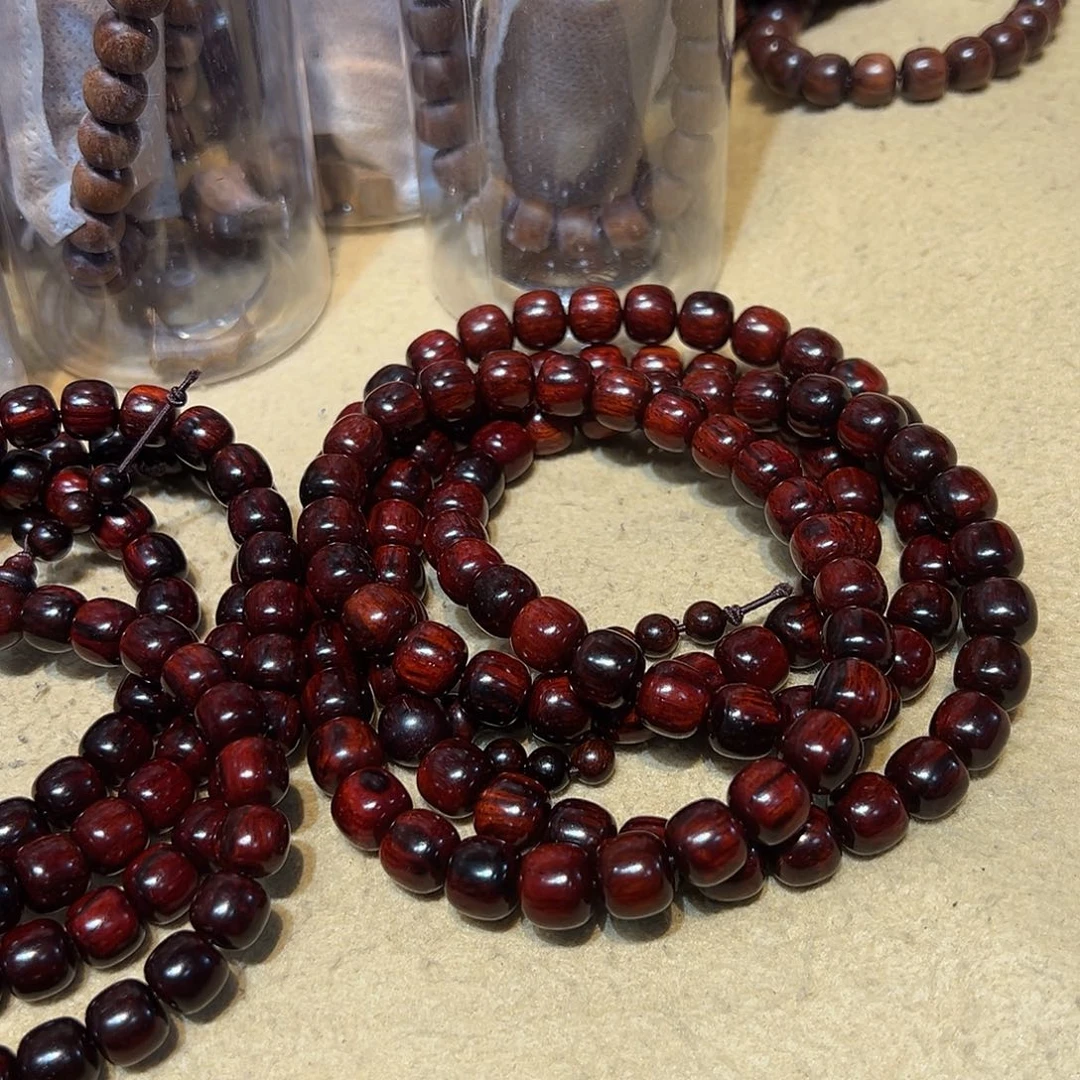 小叶紫檀手串/手链9x10琴料火焰纹