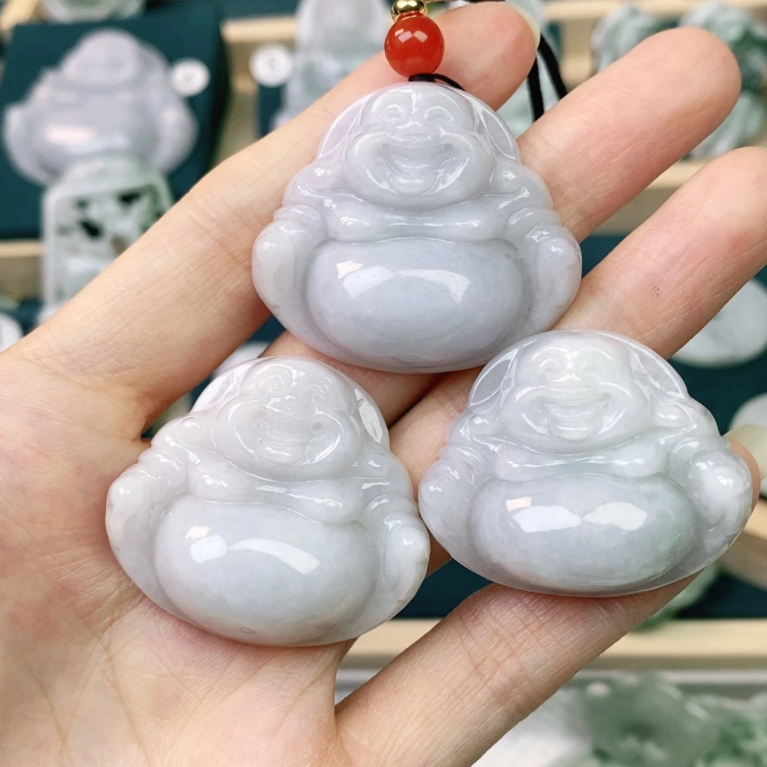 翡翠未镶嵌颈饰佛公 发货发其一