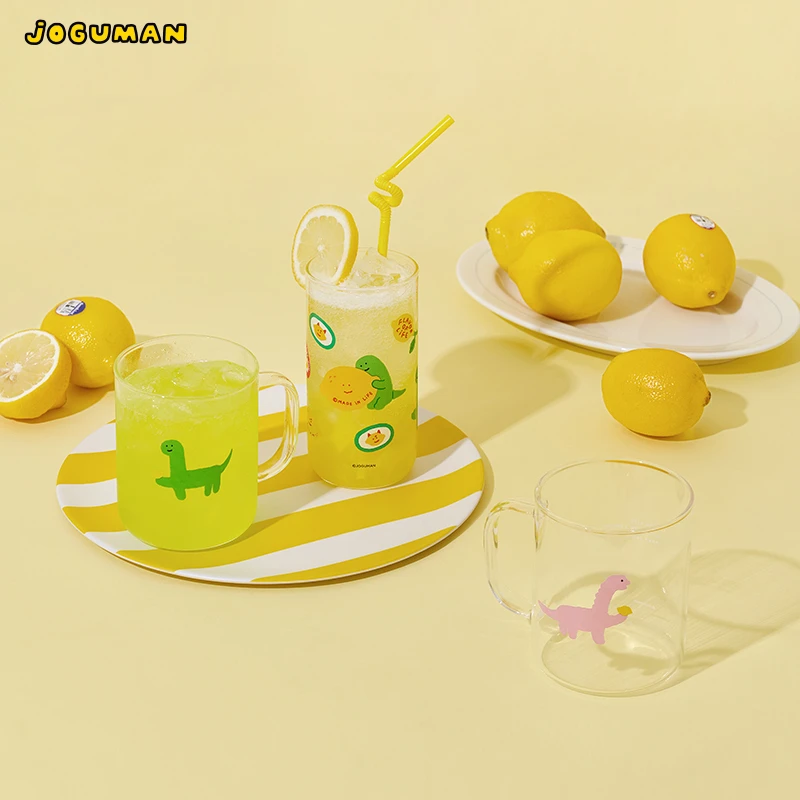 LINE FRIENDS 连我朋友 JOGUMAN柠檬水系列玻璃杯 冷饮杯高颜值
