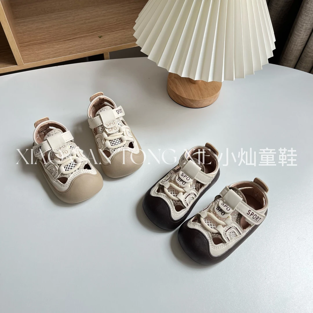 夏季宝宝包头防踢凉鞋婴儿软底学步鞋男女童防滑机能鞋沙滩鞋小童