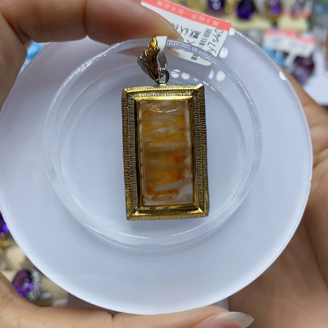 银S925镶嵌颈饰水晶蓝线幽灵吊坠