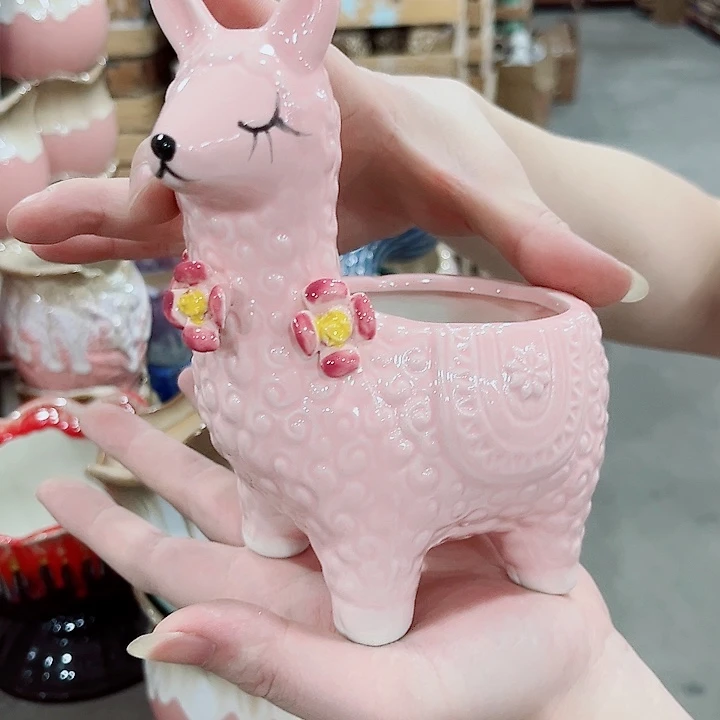 有孔.凑单10元陶瓷花盆发货！