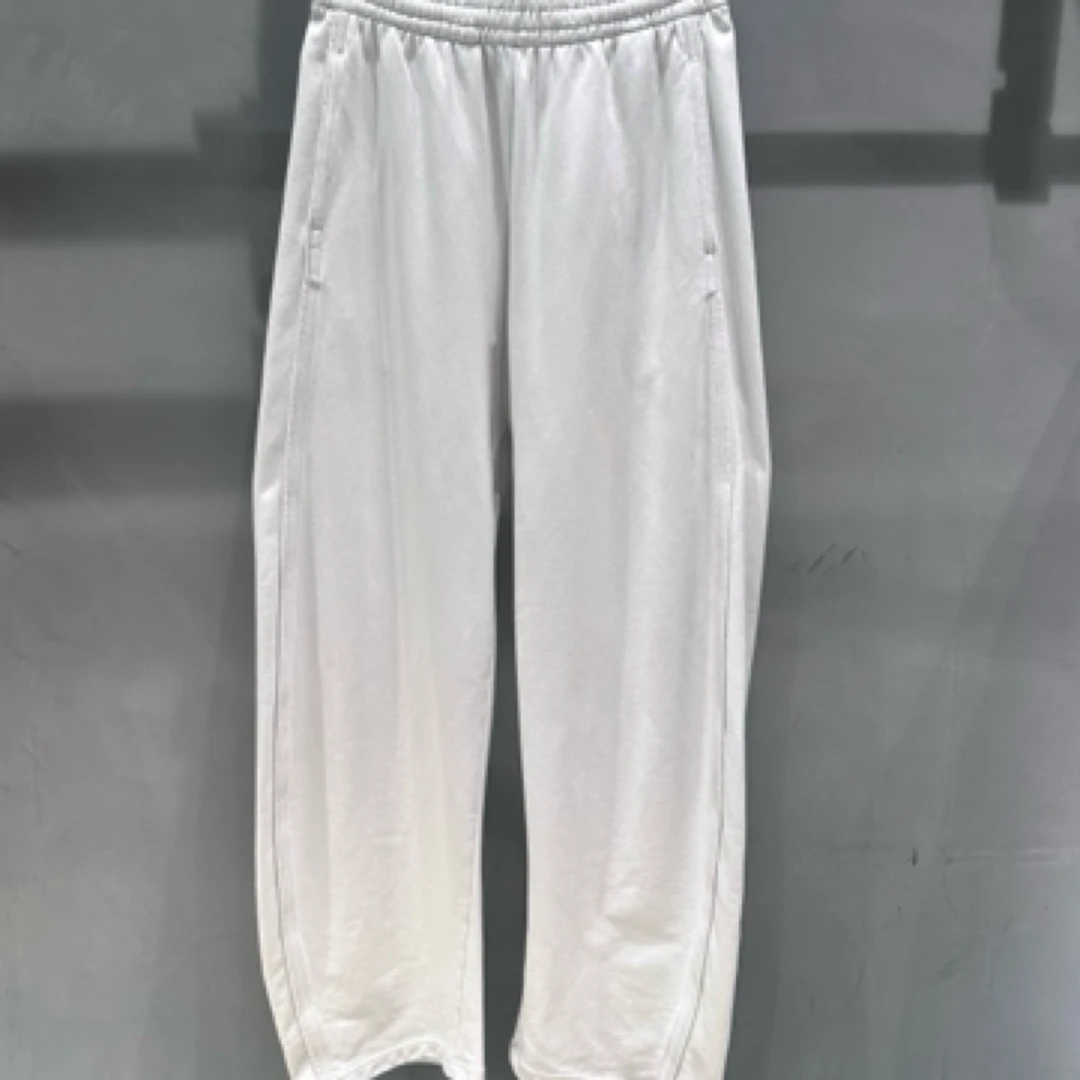 灌術50611重磅针织阔腿男生长裤休闲简约风抽绳男裤