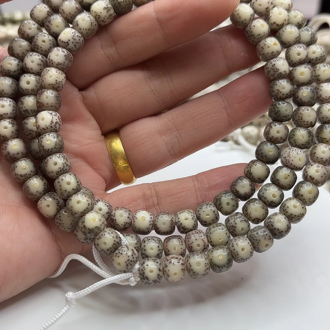 星月菩提手串87果冻黑冰双留白