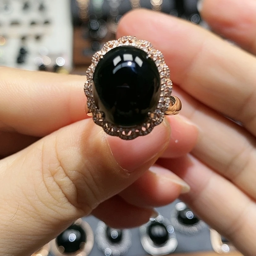 【闪购商品】翡翠戒指18K金镶嵌缅甸翡翠