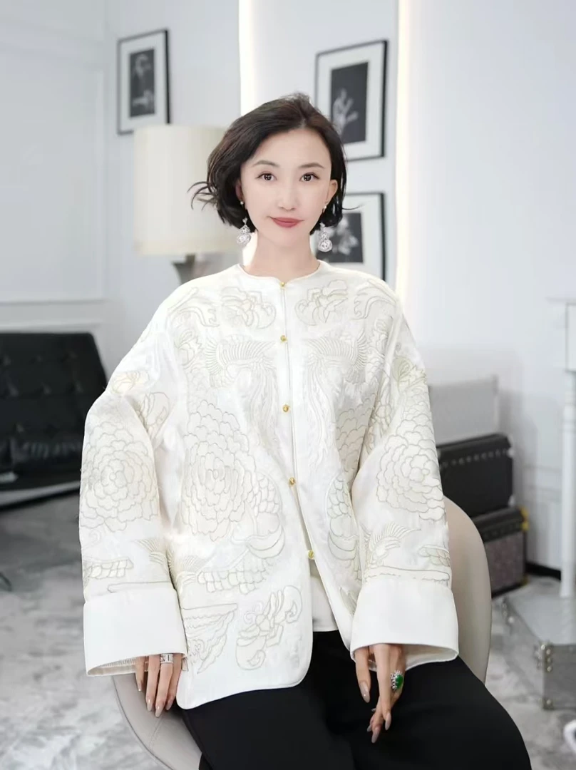 Betty Bairn【春光绣画】高端定制中式刺绣外套24B-BW7751