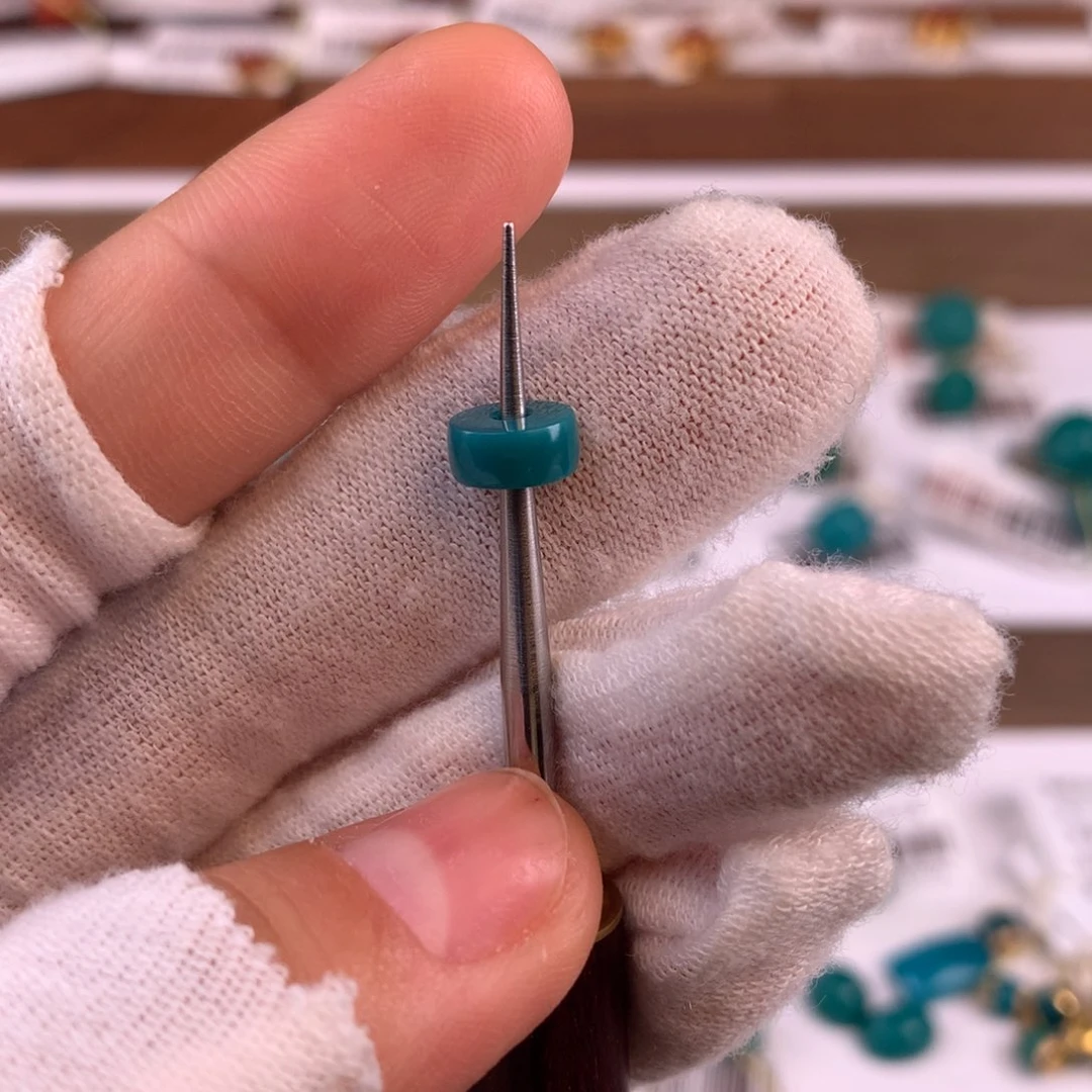 绿松石未镶嵌配饰蓥7*3.3