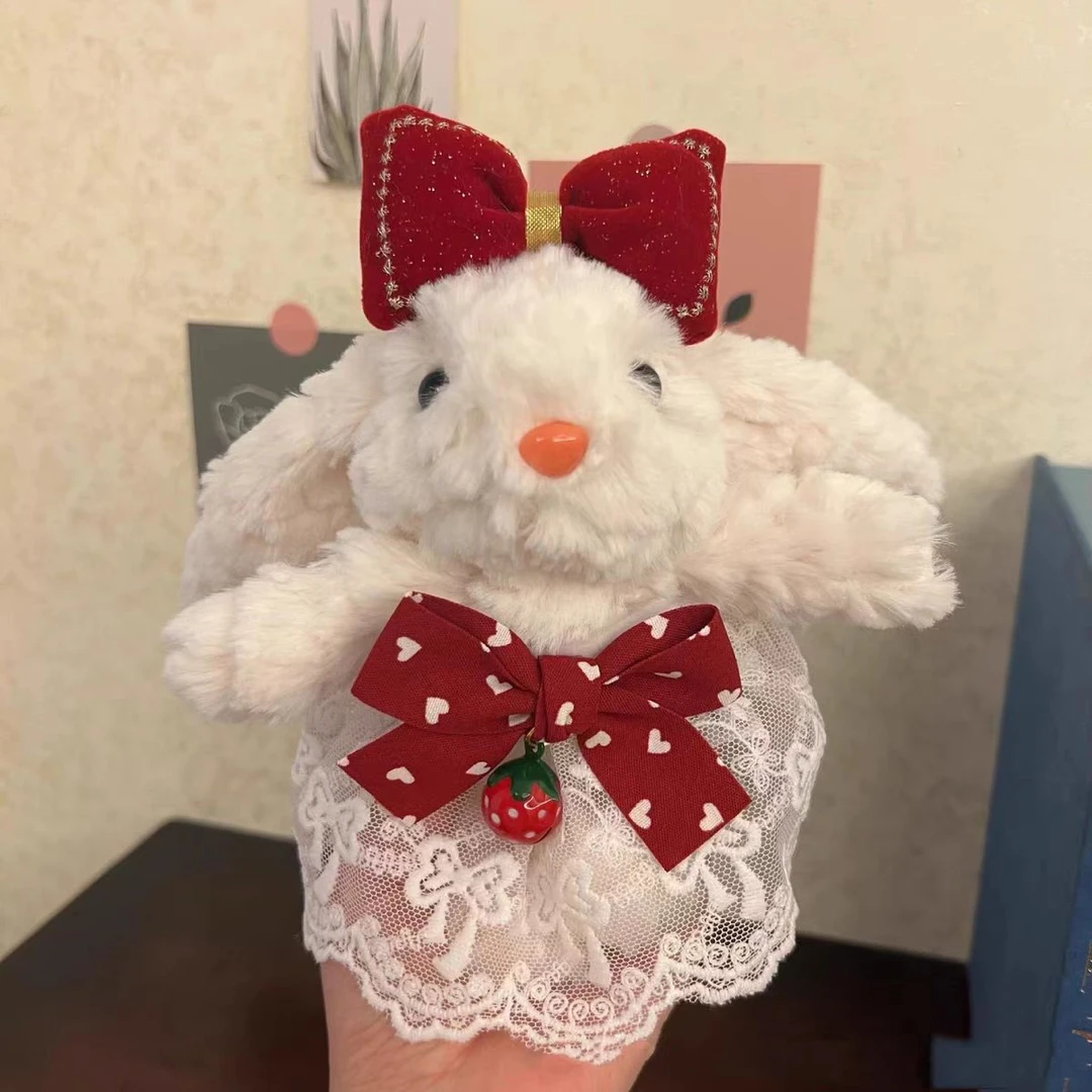 【小雨潮玩】手工 diy 可爱垂耳兔钥匙扣挂件包挂毛绒玩具公仔摆件