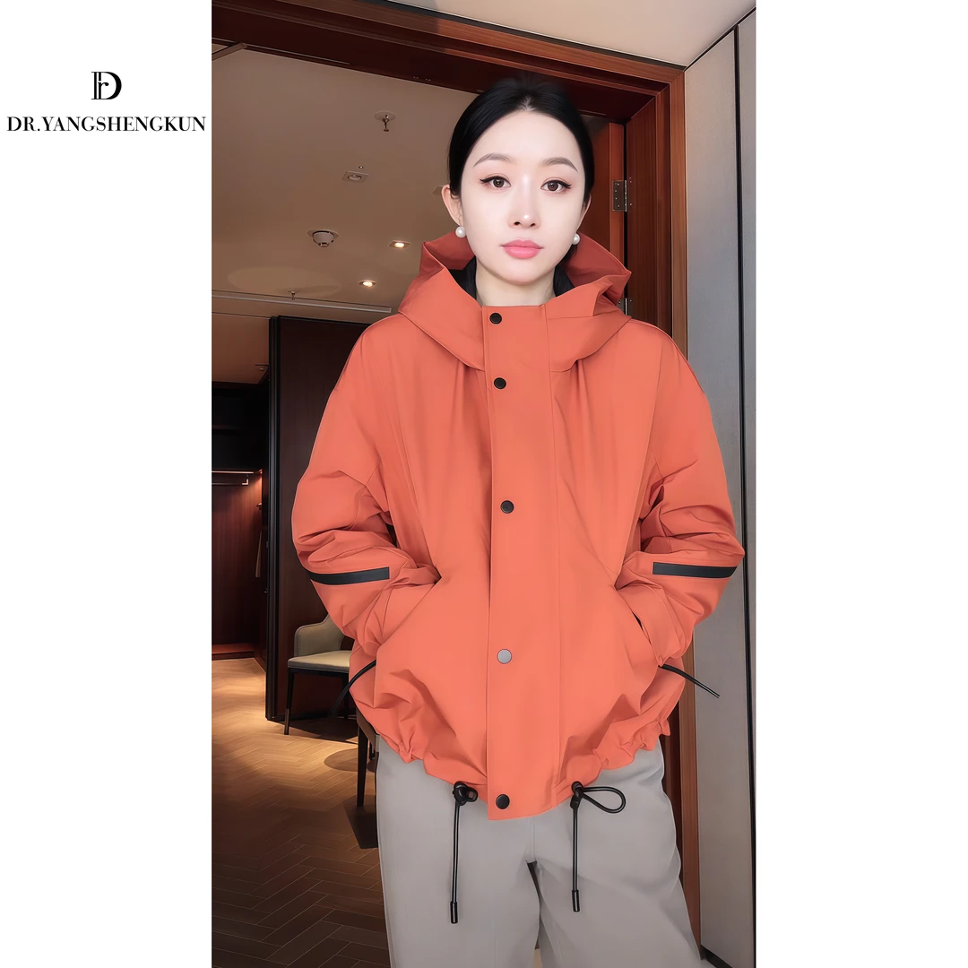 杨圣坤2025新品三防户外冲锋衣连帽拉链鹅绒服外套TR2592405