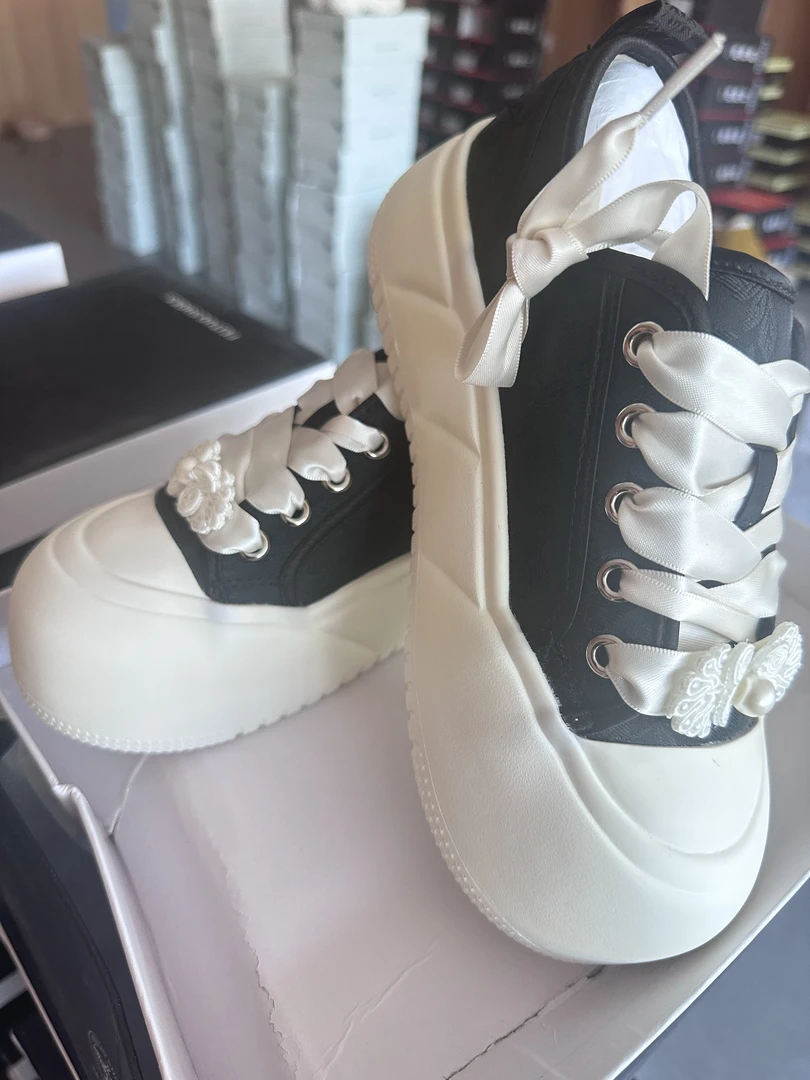 2025缎面小白鞋厚底透气【0251】