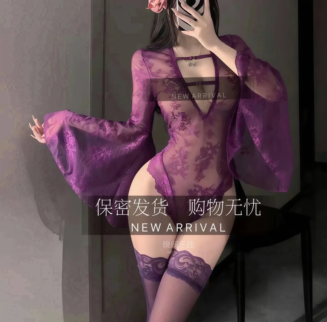 【妲己】性感纯欲风蕾丝深V显瘦夏季薄款修身镂空欧美气质女王睡衣