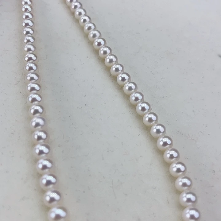 淡水珍珠颈饰银S925镶嵌卡5.5极光炫彩镜面光