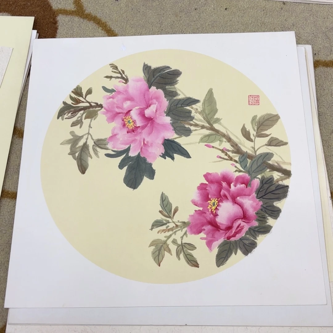 国画小卡纸作品童
