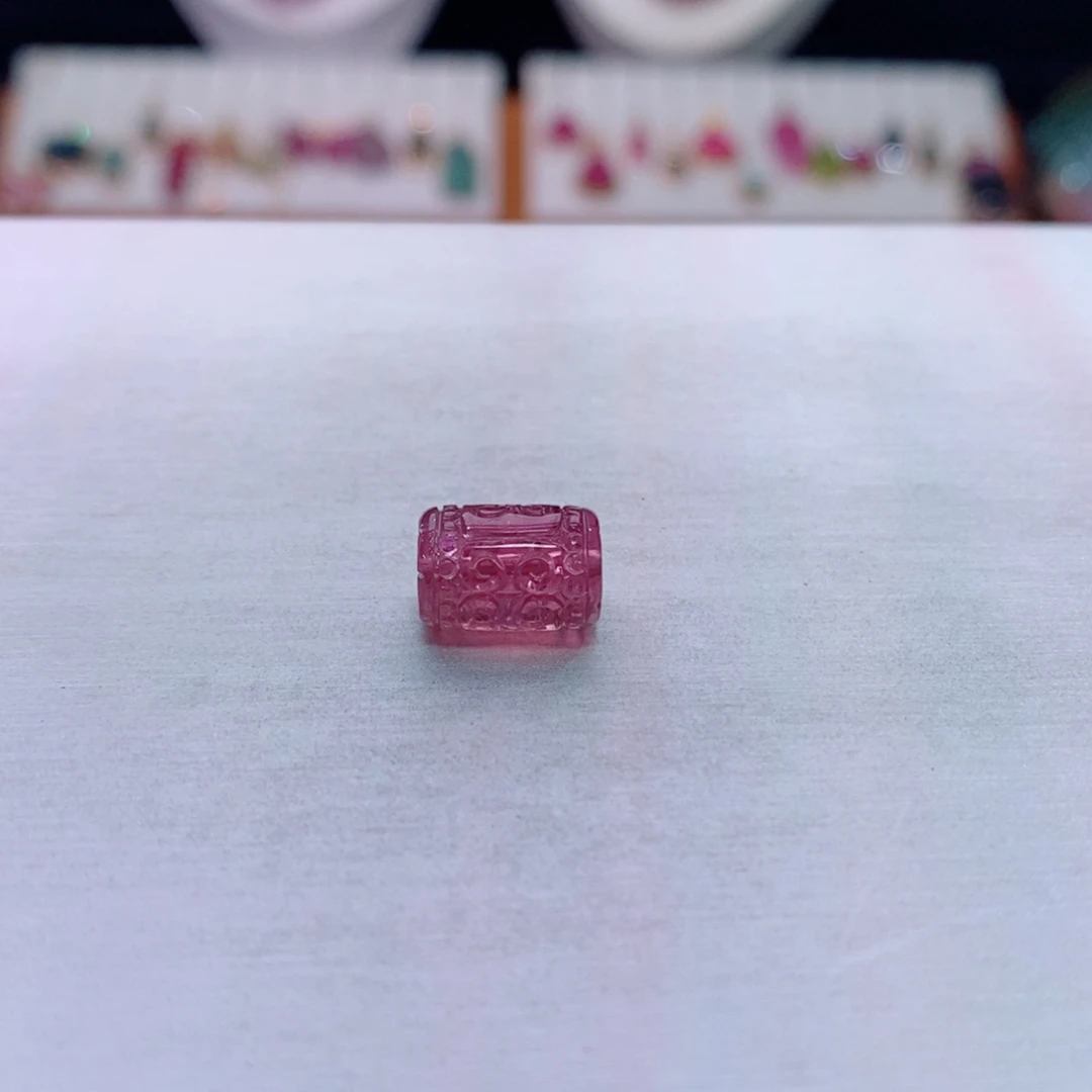 回纹桶珠未镶嵌碧玺平*心碧玺s