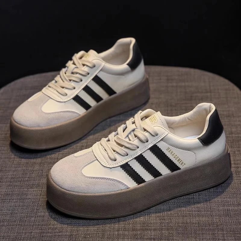 【香港轻奢Sakurano&樱央】德训鞋女2025新款厚底鞋子百搭爆款小